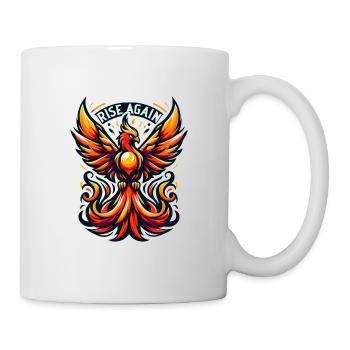 Rise Again - Phönix Illustration - Tasse - Weiß - Rechts