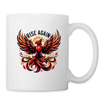 Rise Again - Phönix Illustration - Tasse - Weiß - Rechts
