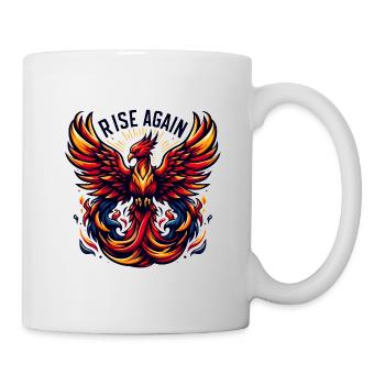 Rise Again - Phönix Illustration - Tasse - Weiß - Rechts