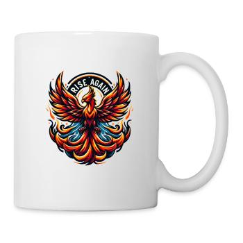 Rise Again - Phönix Illustration - Tasse - Weiß - Rechts
