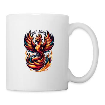 Rise Again - Phönix Illustration - Tasse - Weiß - Rechts