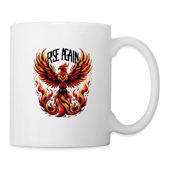 Rise Again - Phönix Illustration - Tasse - Weiß - Rechts