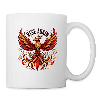 Rise Again - Phönix Illustration - Tasse - Weiß - Rechts