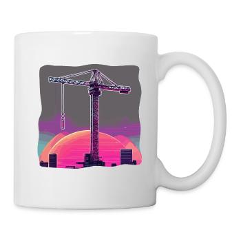 Crane / construction site / winch / crane system - Mug - white - Right