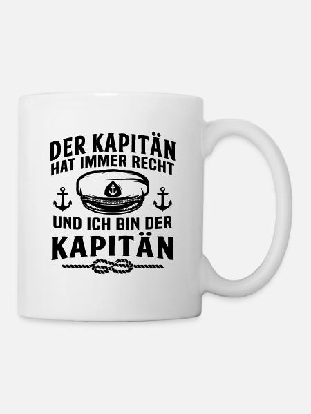 ich bin der kapitän - Tasse - Weiß