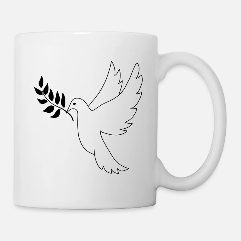 Friedenstaube - Tasse - Weiß