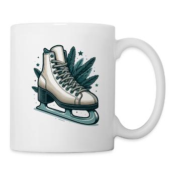 ICE SKATING ICE SKATING WINTER SNOW SHOES SPORTS - Mug - white - Right