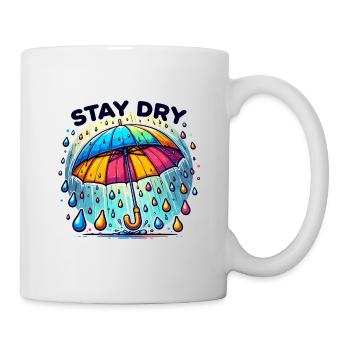 Stay Dry - Umbrella Illustration - Mug - white - Right