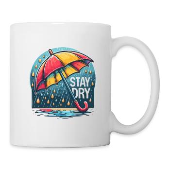 Stay Dry - Umbrella Illustration - Mug - white - Right