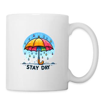 Stay Dry - Umbrella Illustration - Mug - white - Right