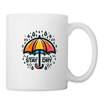 Stay Dry - Umbrella Illustration - Mug - white - Right