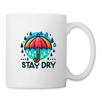 Stay Dry - Umbrella Illustration - Mug - white - Right