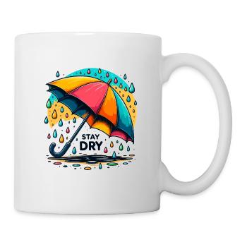Stay Dry - Umbrella Illustration - Mug - white - Right