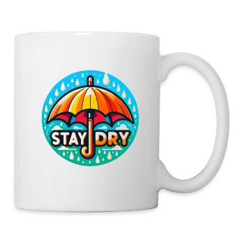 Stay Dry - Umbrella Illustration - Mug - white - Right