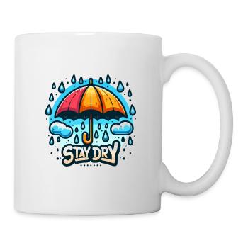 Stay Dry - Umbrella Illustration - Mug - white - Right