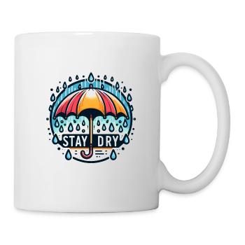 Stay Dry - Umbrella Illustration - Mug - white - Right