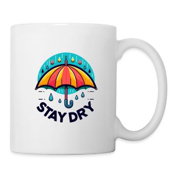 Stay Dry - Umbrella Illustration - Mug - white - Right