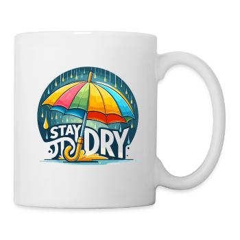 Stay Dry - Umbrella Illustration - Mug - white - Right