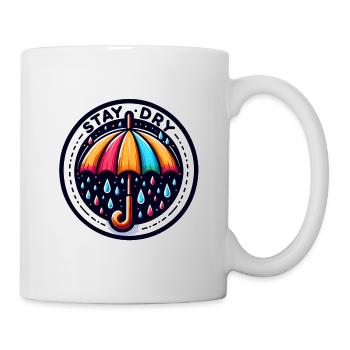 Stay Dry - Umbrella Illustration - Mug - white - Right