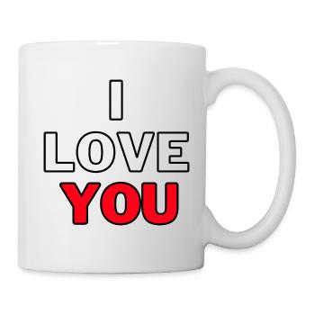 I Love You - I Love You Valentine's Day Gift - Mug - white - Right