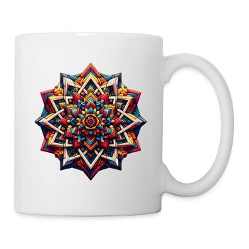 Kunterli - Farbexplosion Mandala - Tasse - Weiß - Rechts