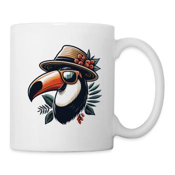 TOUCAN HAT SUNGLASSES HOLIDAY SAFARI BIRD PLANT - Mug - white - Right