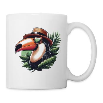 TOUCAN HAT SUNGLASSES HOLIDAY SAFARI BIRD PLANT - Mug - white - Right