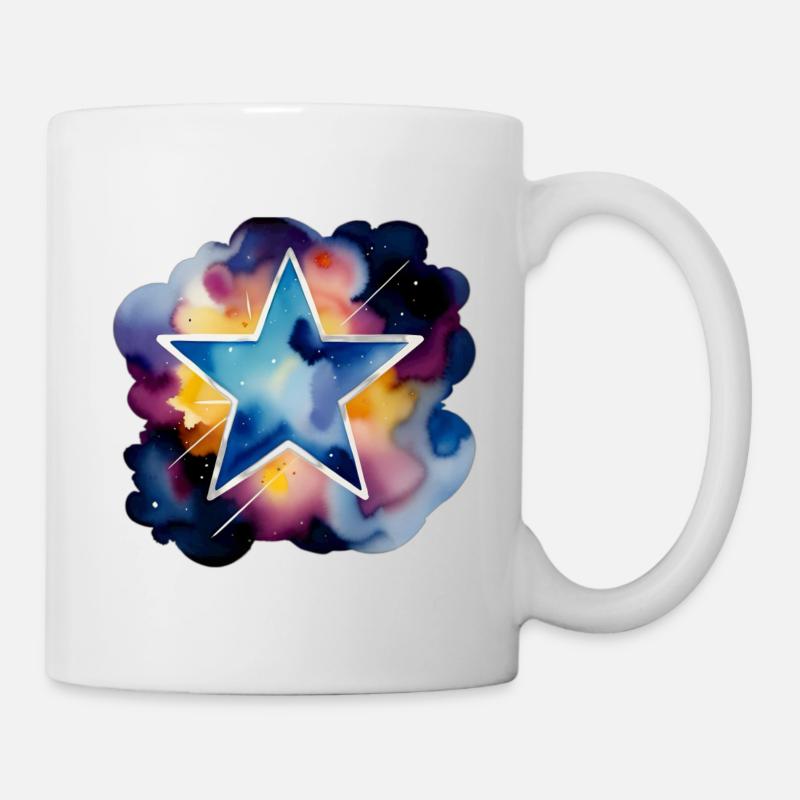 Farbtupfer: Dark Star - Tasse - Weiß