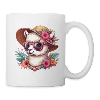 CHAKKA ALPAGA HANCHE FLEUR TENDANCE CHAPEAU DE SOLEIL FLEUR - Mug blanc - blanc - Droite