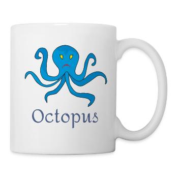 Pieuvre - Mug blanc - blanc - Droite