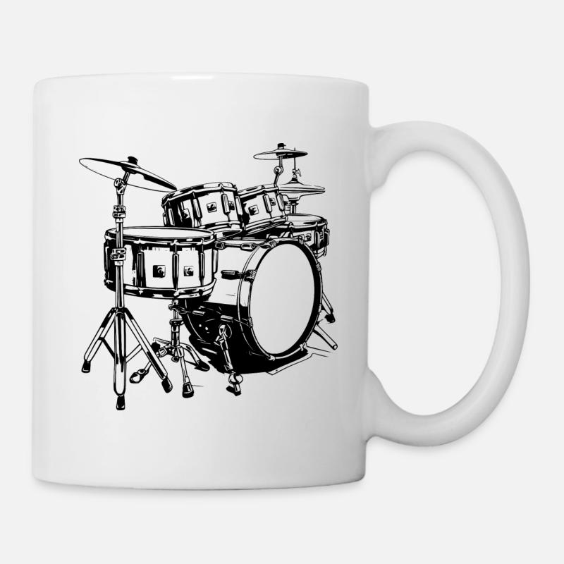 Schlagzeug - Tasse - Weiß