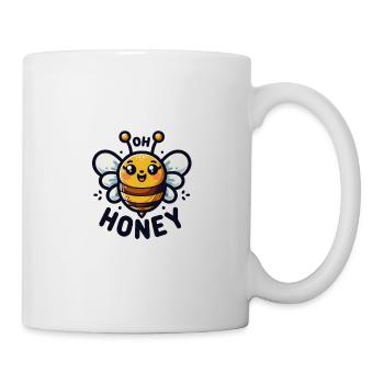 Oh Honey - Bees Illustration - Mug - white - Right