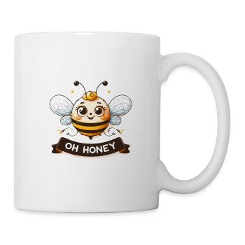 Oh Honey - Bees Illustration - Mug - white - Right