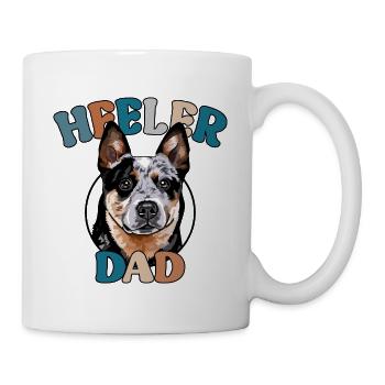 Heeler Dad Cattle Dog Hunde Vatertag Wilsigns - Tasse - Weiß - Rechts