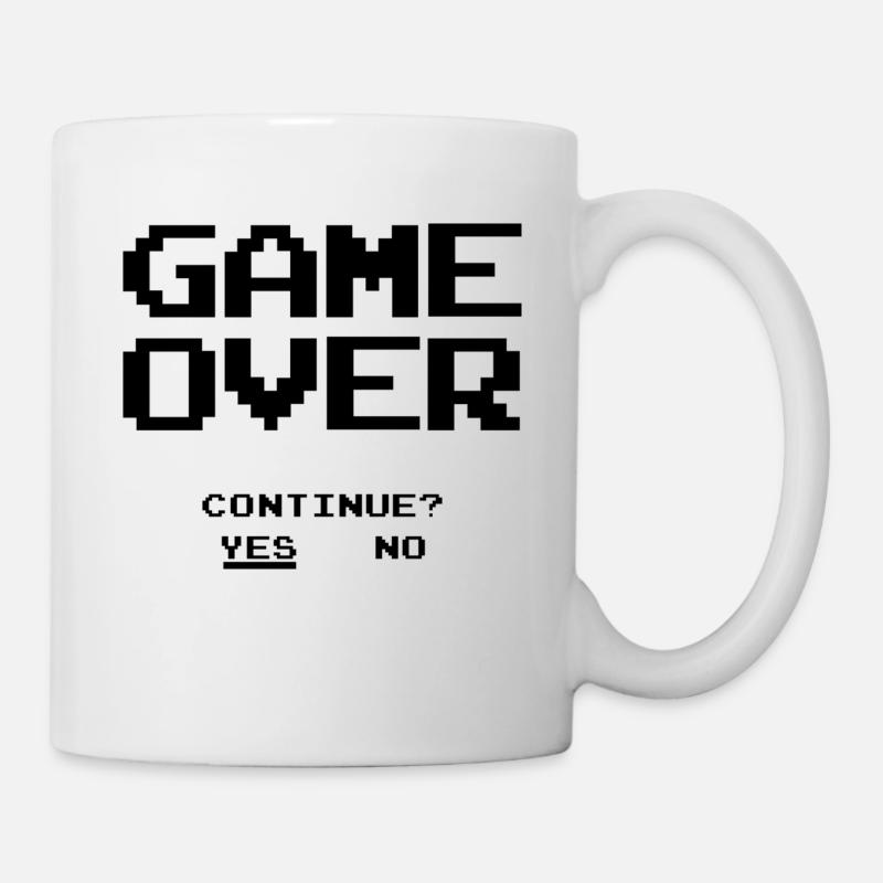 Klassiker Game Over Cooler Spruch mit Humor - Tasse - Weiß