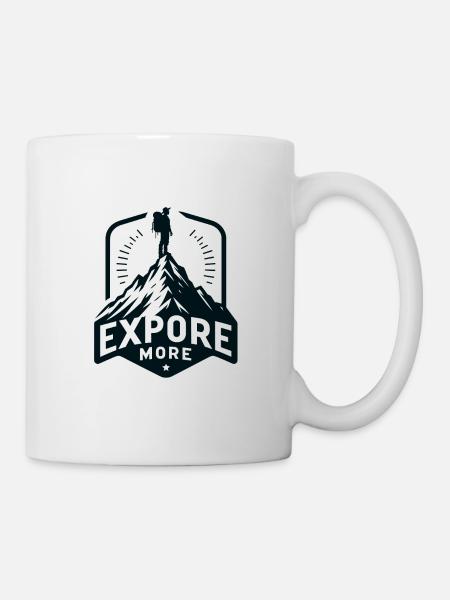 Explore more - Wanderer - Tasse - Weiß