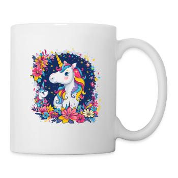 Children's unicorn colorful - Mug - white - Right