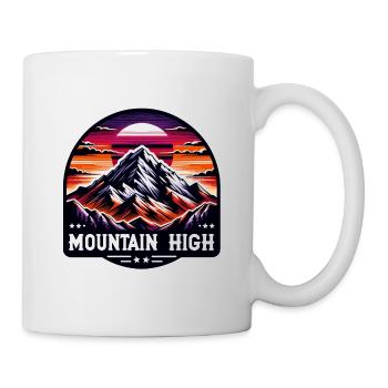 Mountain High - Berg Illustration - Tasse - Weiß - Rechts