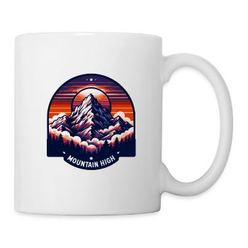 Mountain High - Berg Illustration - Tasse - Weiß - Rechts