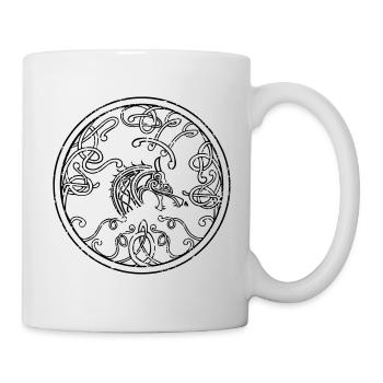 Fenriswolf, Fenrir, Wolf, nordischen Mythologie - Tasse - Weiß - Rechts