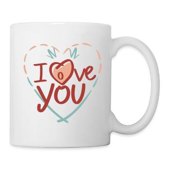 I love you, ich liebe dich - Tasse - Weiß - Rechts