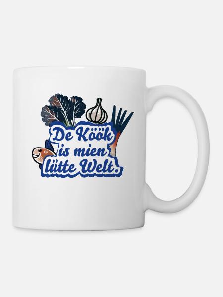 De Köök is mien lütte Welt - Tasse - Weiß