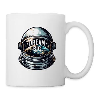 Dream Big - Astronaut Illustration - Tasse - Weiß - Rechts
