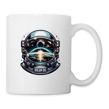 Dream Big - Astronaut Illustration - Tasse - Weiß - Rechts