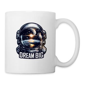 Dream Big - Astronaut Illustration - Tasse - Weiß - Rechts