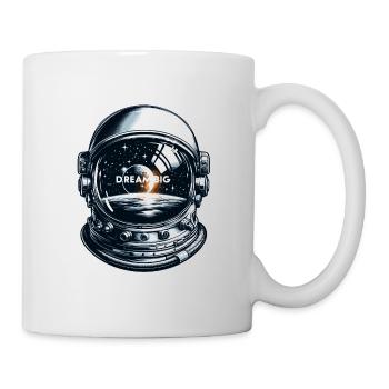 Dream Big - Astronaut Illustration - Tasse - Weiß - Rechts