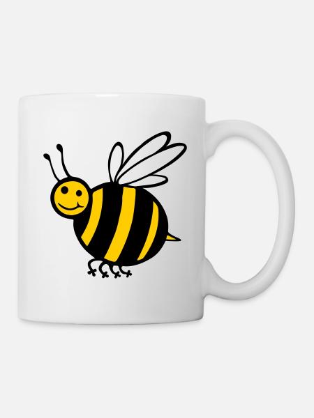 Die glückliche Hummel von Rautie - Tasse - Weiß