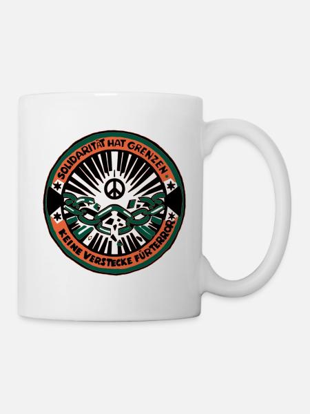 Solidarität hat Grenzen - Tasse - Weiß