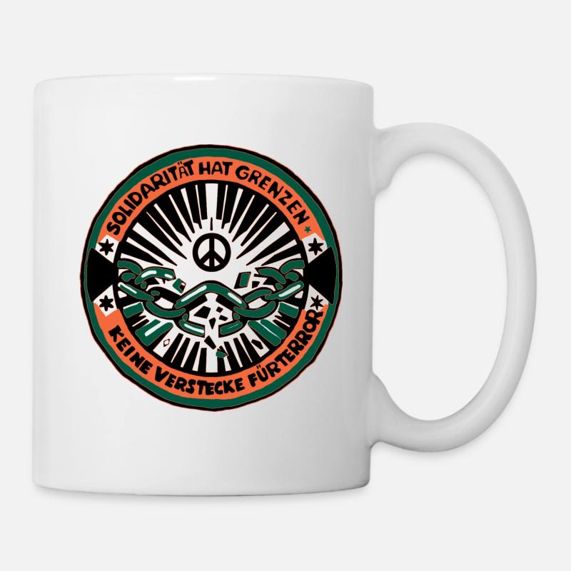 Solidarität hat Grenzen - Tasse - Weiß