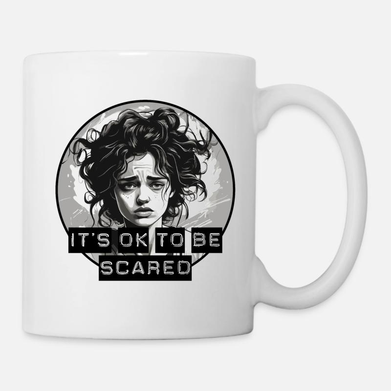 C’est normal d’avoir peur - Santé mentale - Mug blanc - blanc
